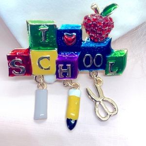 School Enamel Cute Brooch